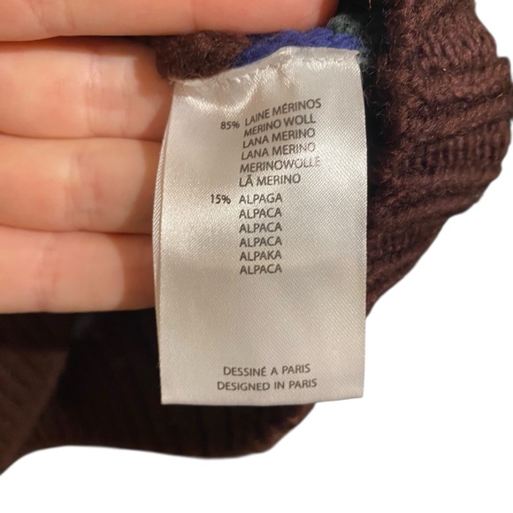 NWT Antik Batik Roloh Wool & Alpaca Fair Isle Long Puff Sleeve Crew Neck Sweater - Picture 7 of 8